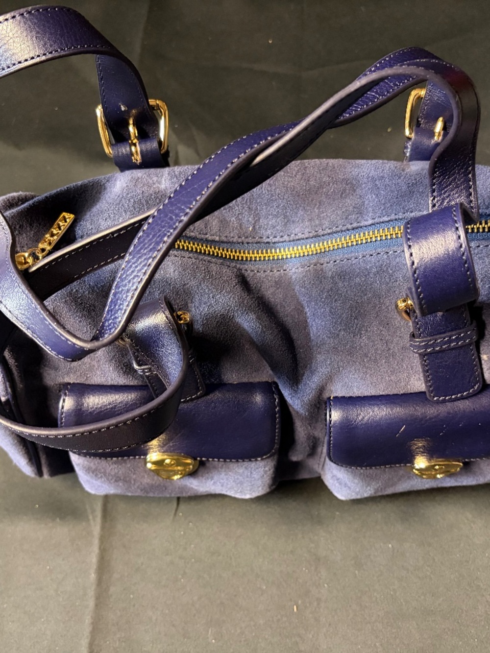 Navy Blue Suede Maxx New York Bag